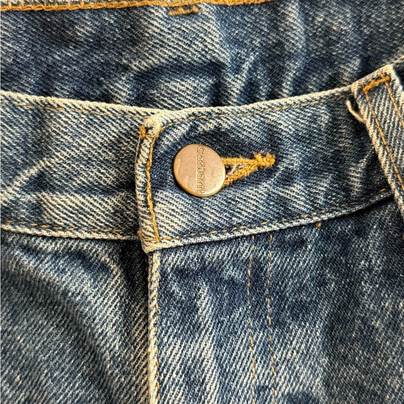 Carhartt Men's Size 34x34 Denim Blue Jeans Relaxed Fit Med Wash Loose Workwear - Picture 5 of 11